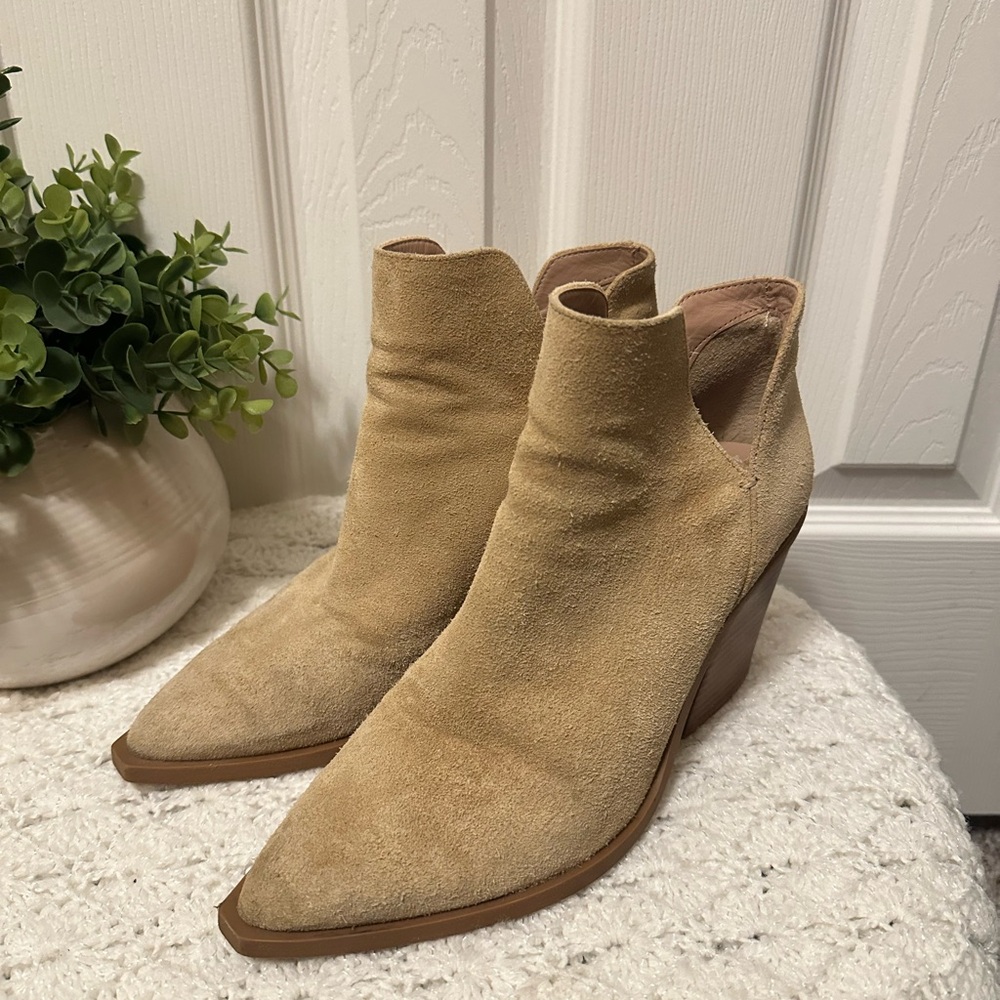 Gianni Bini Huttsen Suede Stacked Heel Western Boot Women’s 7.5M - Picture 4 of 8
